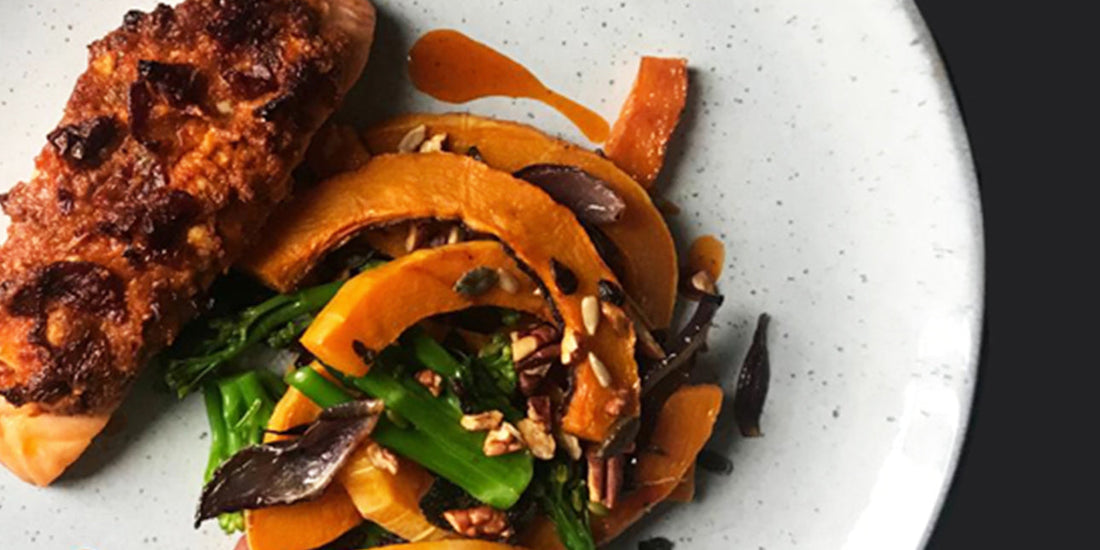 salmon with sweet potato