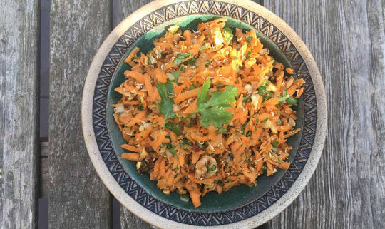 Carrot, ginger and walnut salad