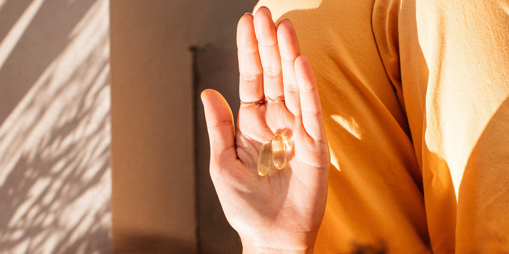 rise & shine omega 3 and vitamin d capsules