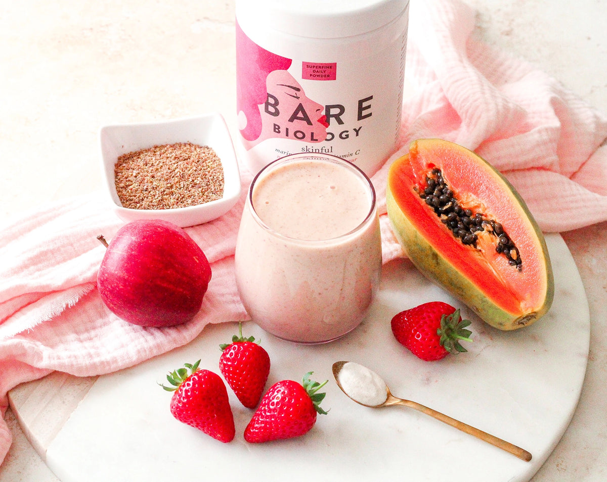 Apple, Papaya & Strawberry Smoothie Recipe | Bare Biology