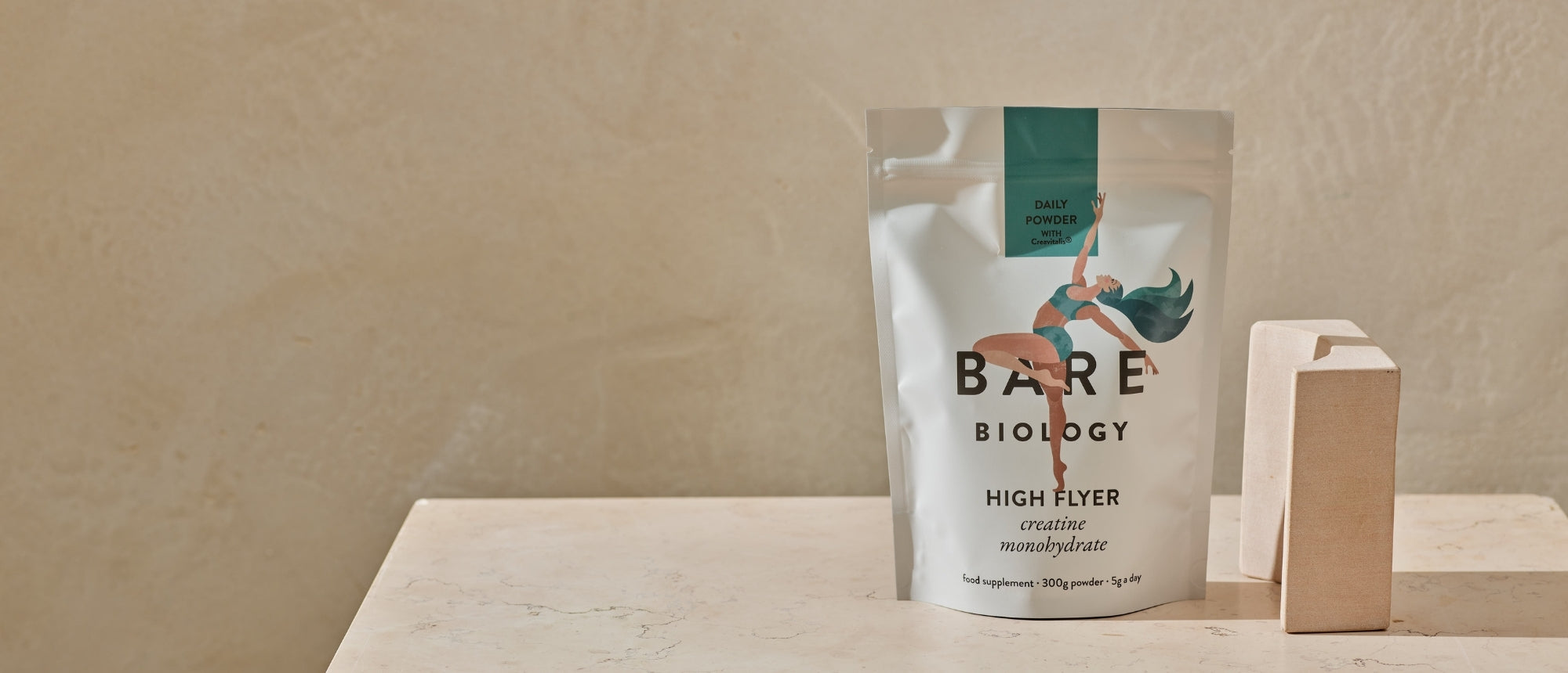 Bare Biology High Flyer product packaging on a beige surface