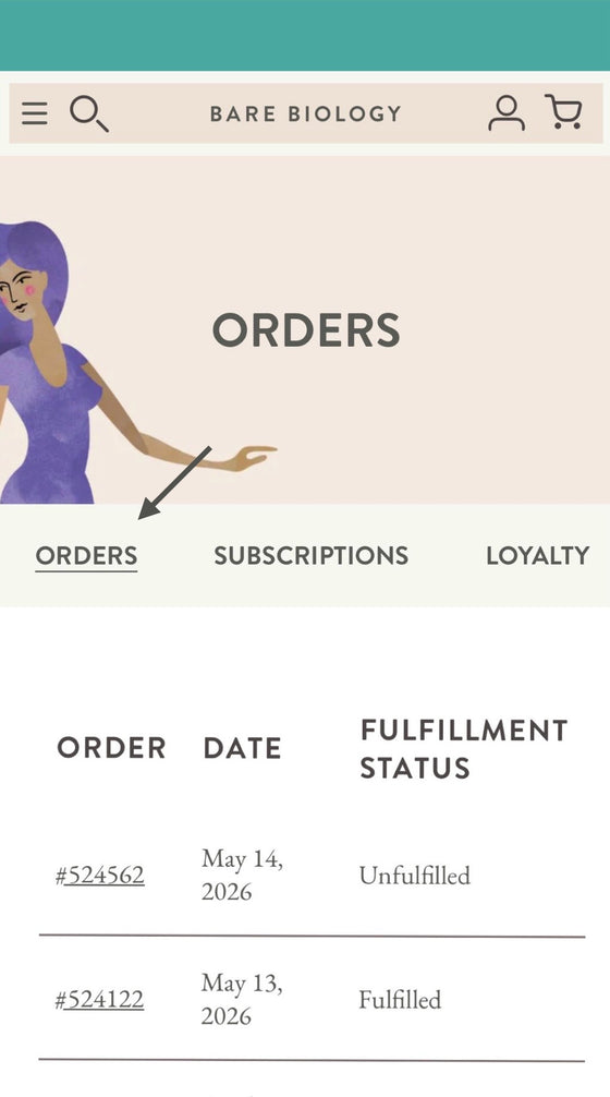 How can I check when I received my last order GIF