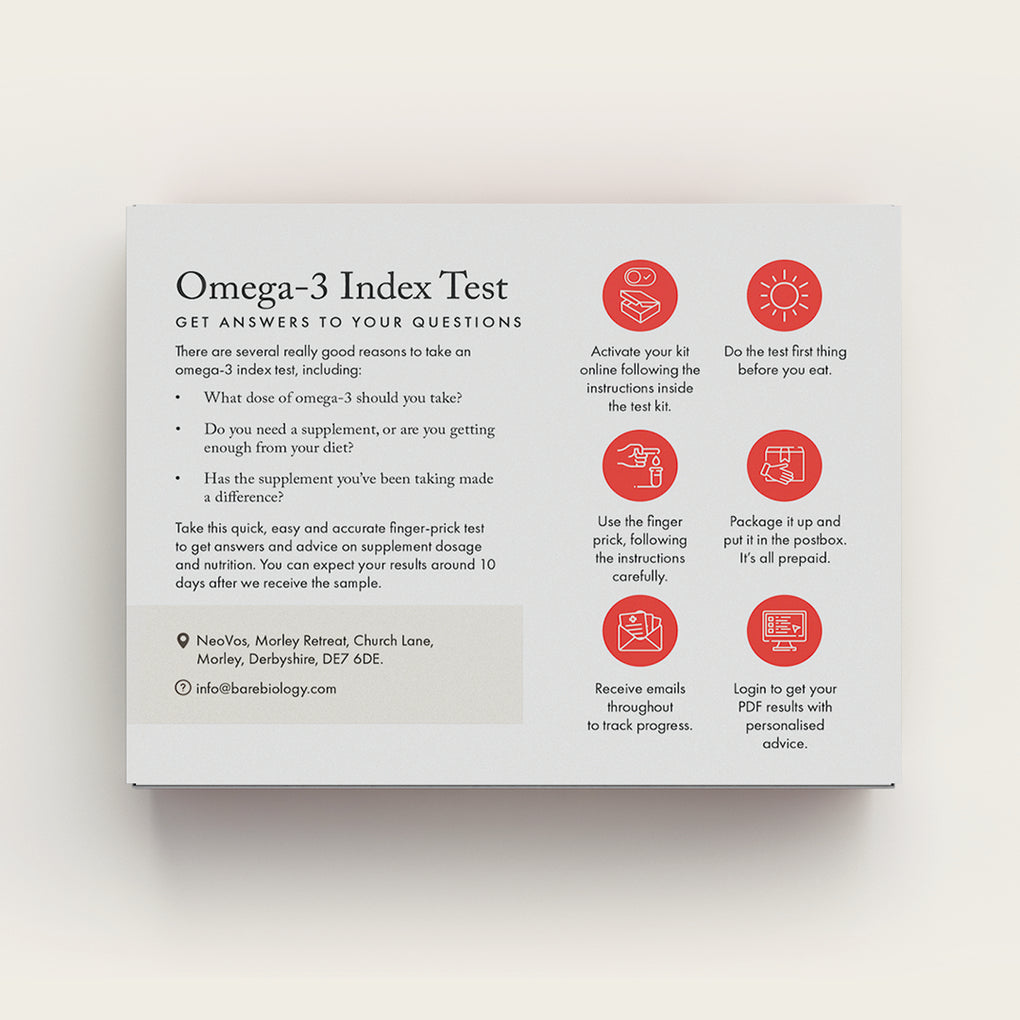 Omega3 Test Kit Omega3 Blood Test Bare Biology