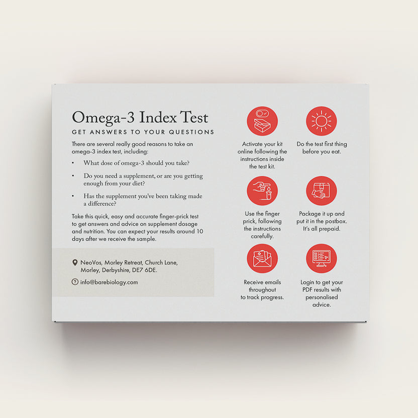 Omega3 Test Kit Omega3 Blood Test Bare Biology