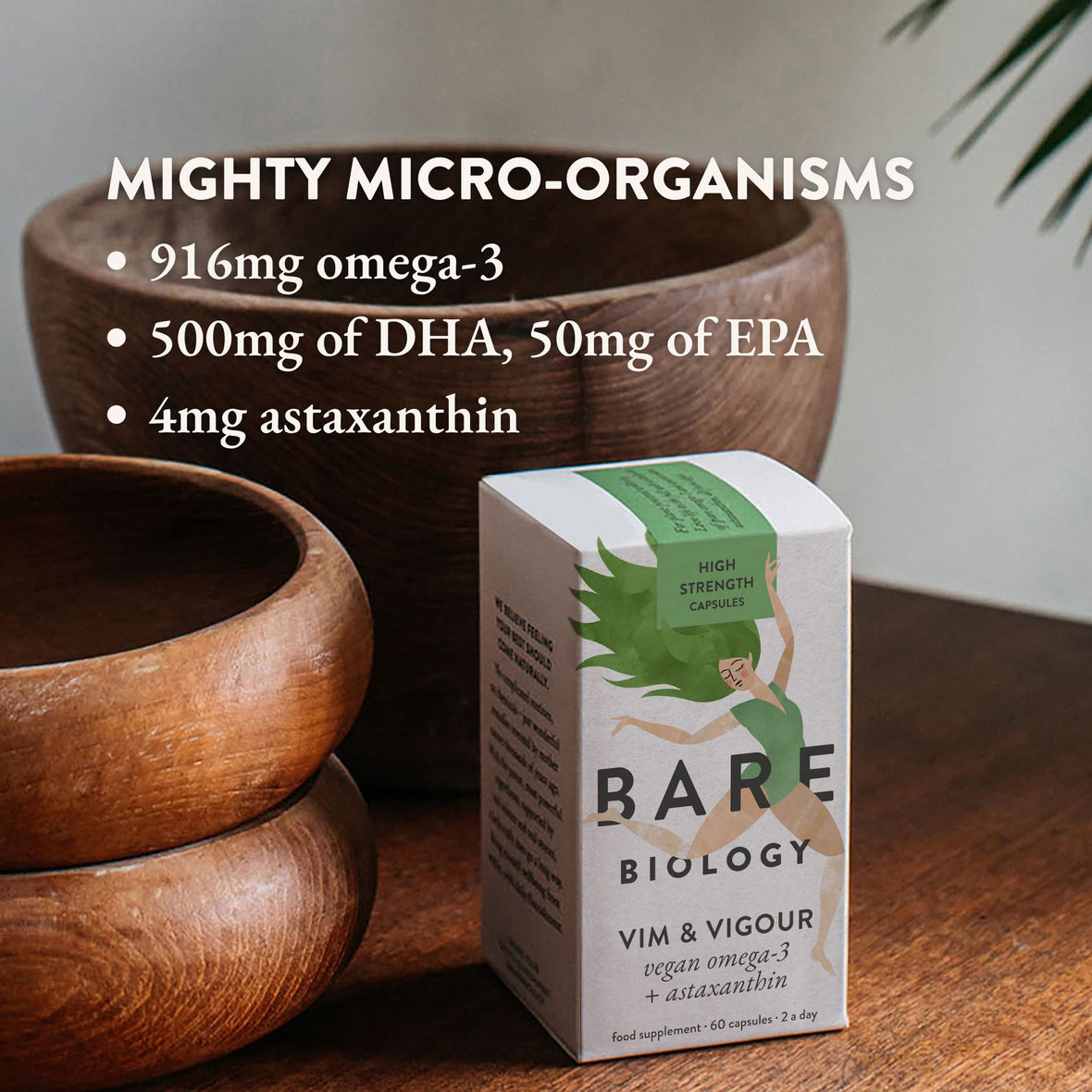Vim & Vigour Vegan Omega-3 & Astaxanthin Capsules