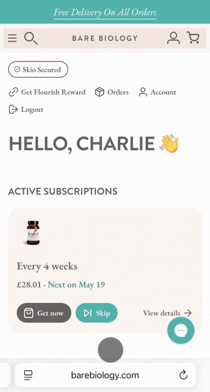 Can I change my delivery schedule and charge dates GIF