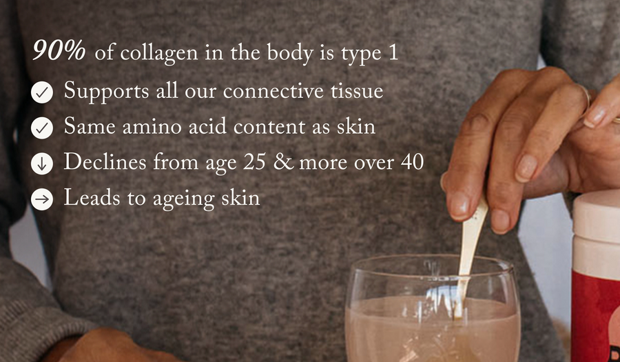 Bare Biology Skinful Marine Collagen Powder + Vitamin C, 300g (60 Servings) Strawberry Flavor - Type 1 Collagen For Skin, Hair, Joints & Bones