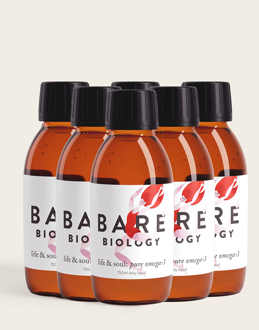  bare biology life & soul omega 3 liquid pack shot on white background