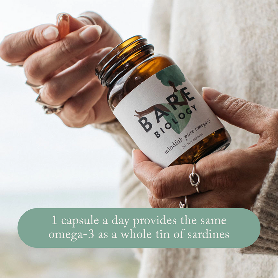 Mindful Omega-3 Fish Oil Capsules - Glass Jar